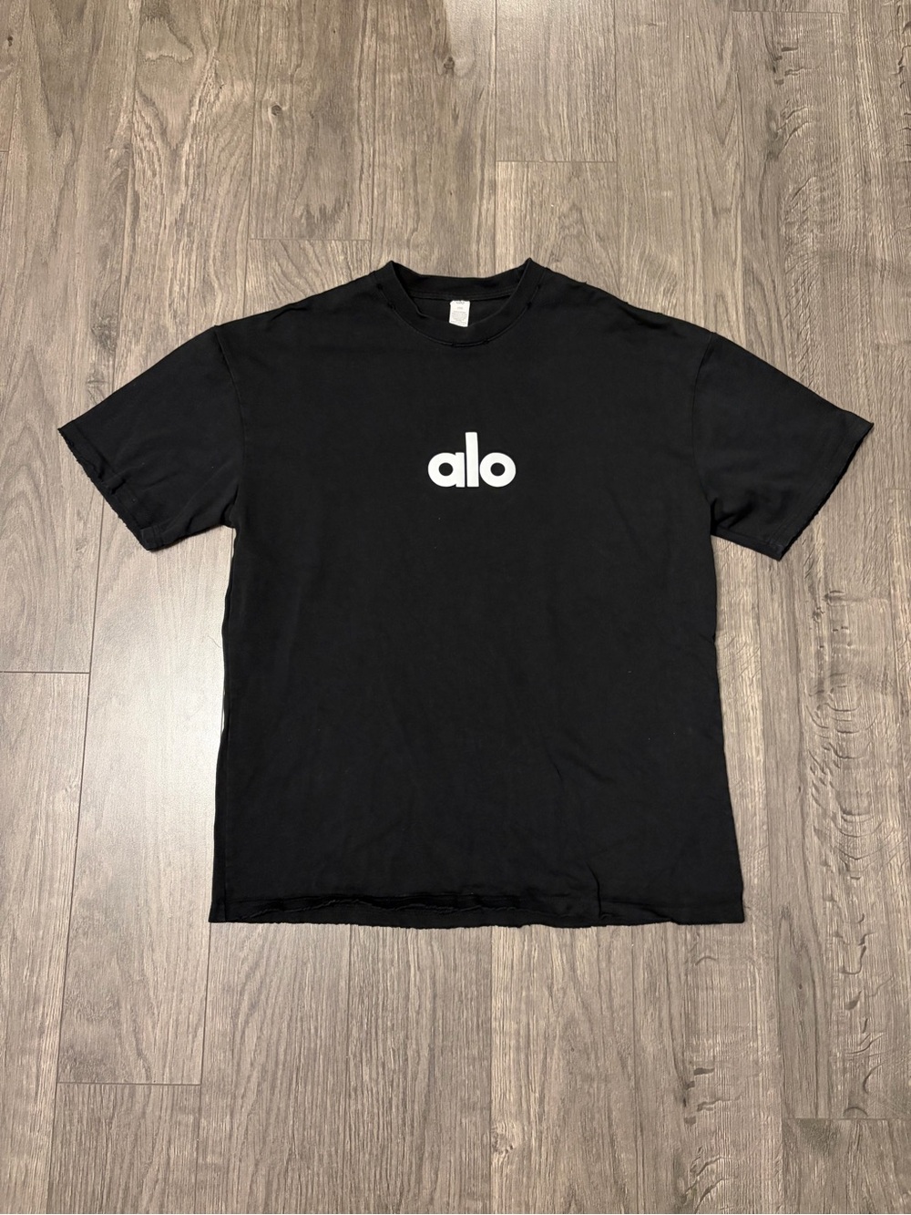 ALO Yoga Black Short-Sleeve Logo Tee